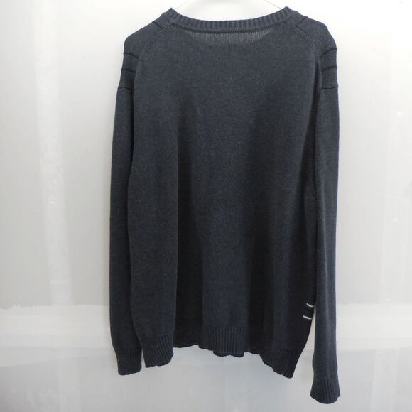 David Taylor Collection Size XL Gray Geometric Tic Tac Toe Front Sweater Cotton - Picture 3 of 5